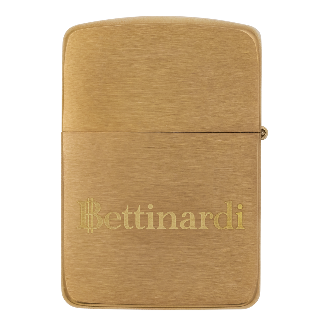 Wall Street Lucky Cat Zippo Brushed Brass 1941 Replica Lighter