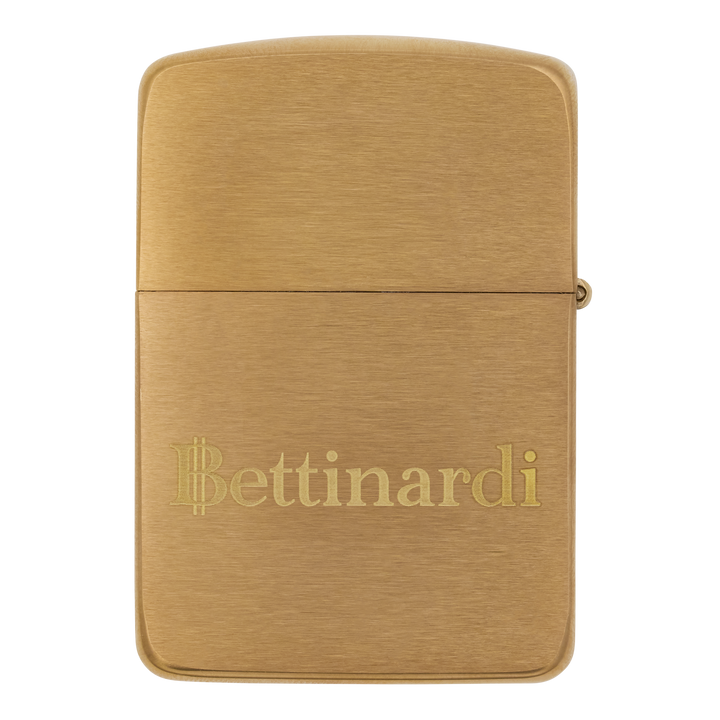Wall Street Lucky Cat Zippo Brushed Brass 1941 Replica Lighter