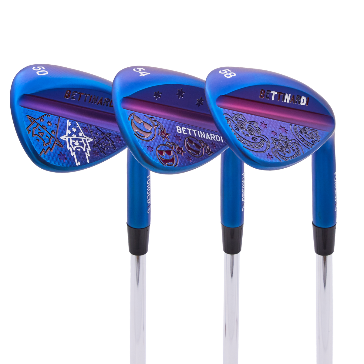 Multi Icon UV Blue PVD HLX 6.0 Wedges (50°, 54°, 58°) | Bettinardi Golf ...