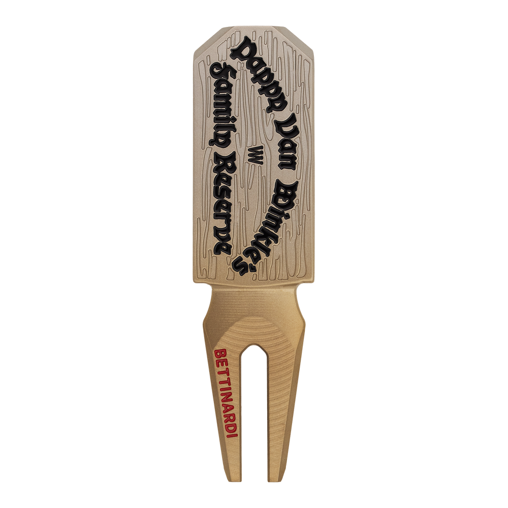 Old Rip Van Winkle x Bettinardi Torched Gradient Divot Tool- front