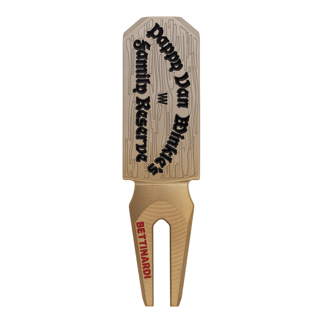 Old Rip Van Winkle x Bettinardi Torched Gradient Divot Tool- front