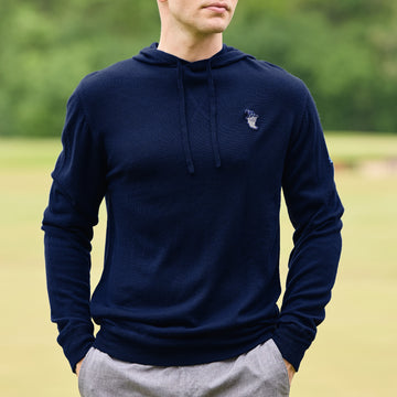 Bettinardi x Field Day Sporting Co. Wizard Ricketts Repel Hoodie (Navy)- front lifestyle