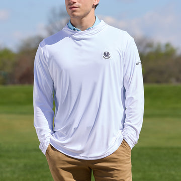 Bettinardi Peter Millar Tour Dept. Featherweight Performance Sun Shirt Hoodie (White)