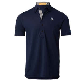 Bettinardi x Field Day Sporting Co. Wizard Runboy Ford 5 Button Polo (Navy)- front