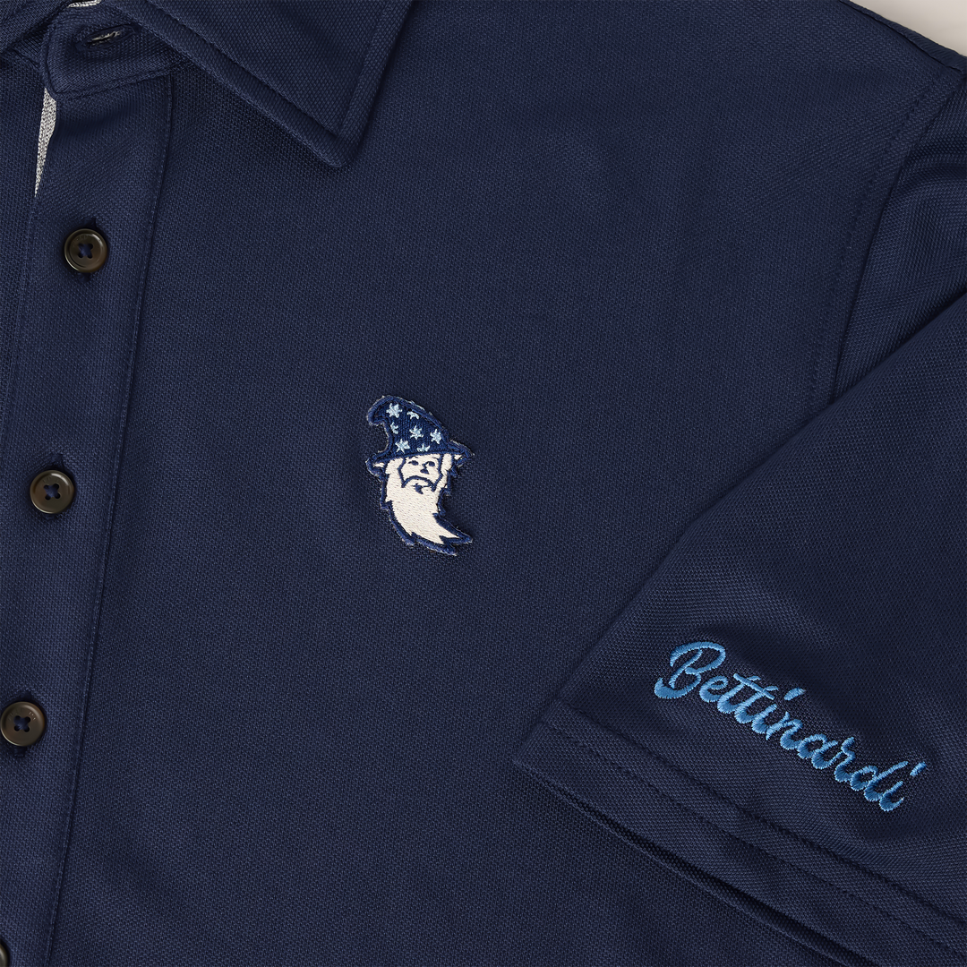 Bettinardi x Field Day Sporting Co. Wizard Runboy Ford 5 Button Polo (Navy)