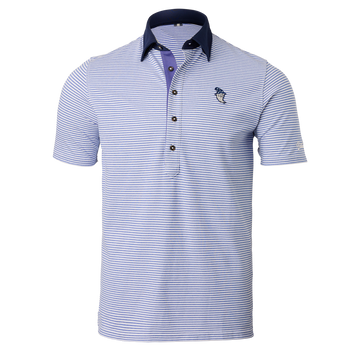 Bettinardi x Field Day Sporting Co. Wizard Ford 5 Button Striped Polo (Adler/Heather White)- front