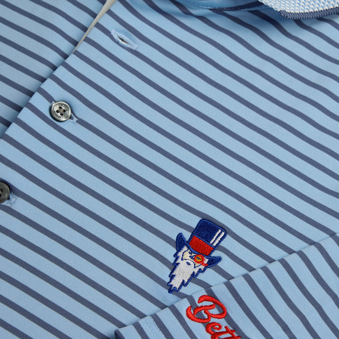 Bettinardi Greyson Gangster Wizard Macabee Striped Polo (Wolf Blue/Vintage Indigo)