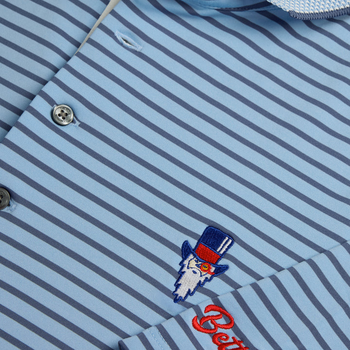 Bettinardi Greyson Gangster Wizard Macabee Striped Polo (Wolf Blue/Vintage Indigo)