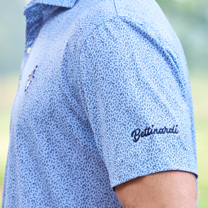 Bettinardi Johnnie-O Wizard Prawn Performance Polo (Kona Blue)