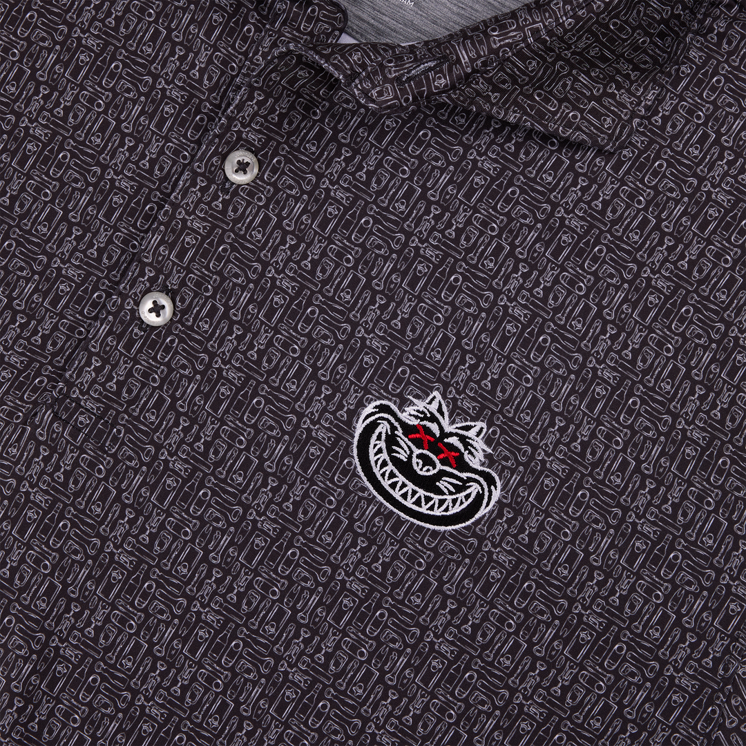 Bettinardi Johnnie-O Poison Fat Cat Popping Tops Performance Polo (Black)