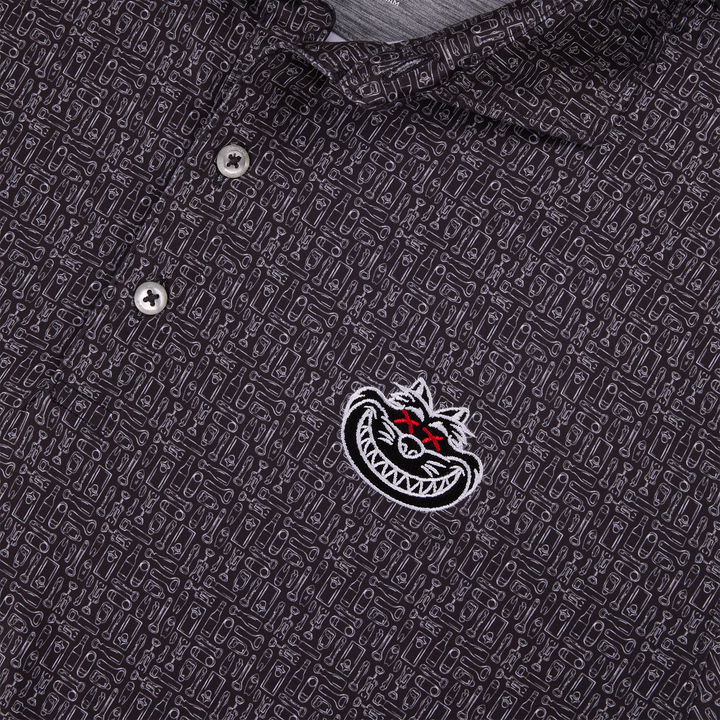 Bettinardi Johnnie-O Poison Fat Cat Popping Tops Performance Polo (Black)