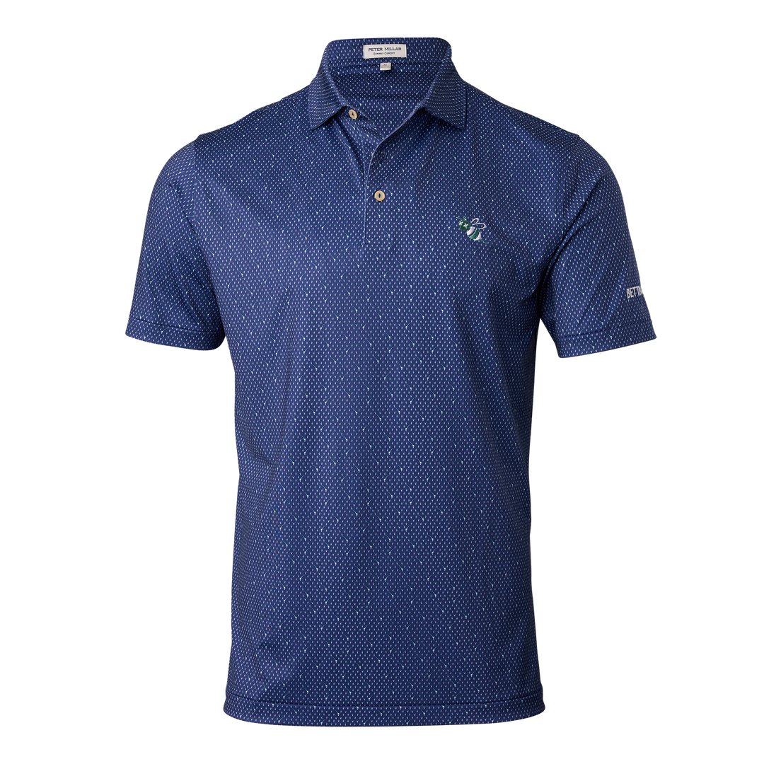 Bettinardi Peter Millar In the Rough Performance Jersey Polo (Sport Navy)- front