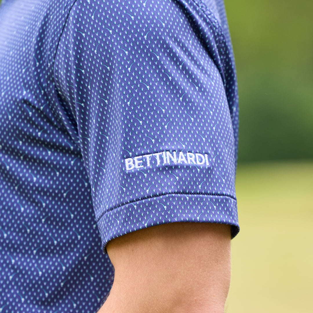 Bettinardi Peter Millar In the Rough Zombee Performance Jersey Polo (Sport Navy)