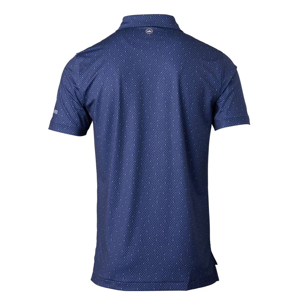 Bettinardi Peter Millar In the Rough Performance Jersey Polo (Sport Navy)- back