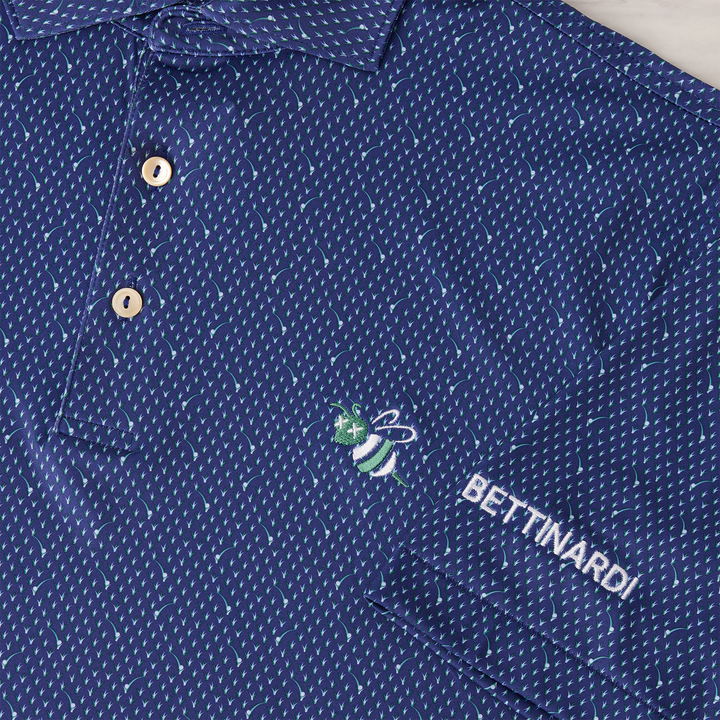 Bettinardi Peter Millar In the Rough Zombee Performance Jersey Polo (Sport Navy)