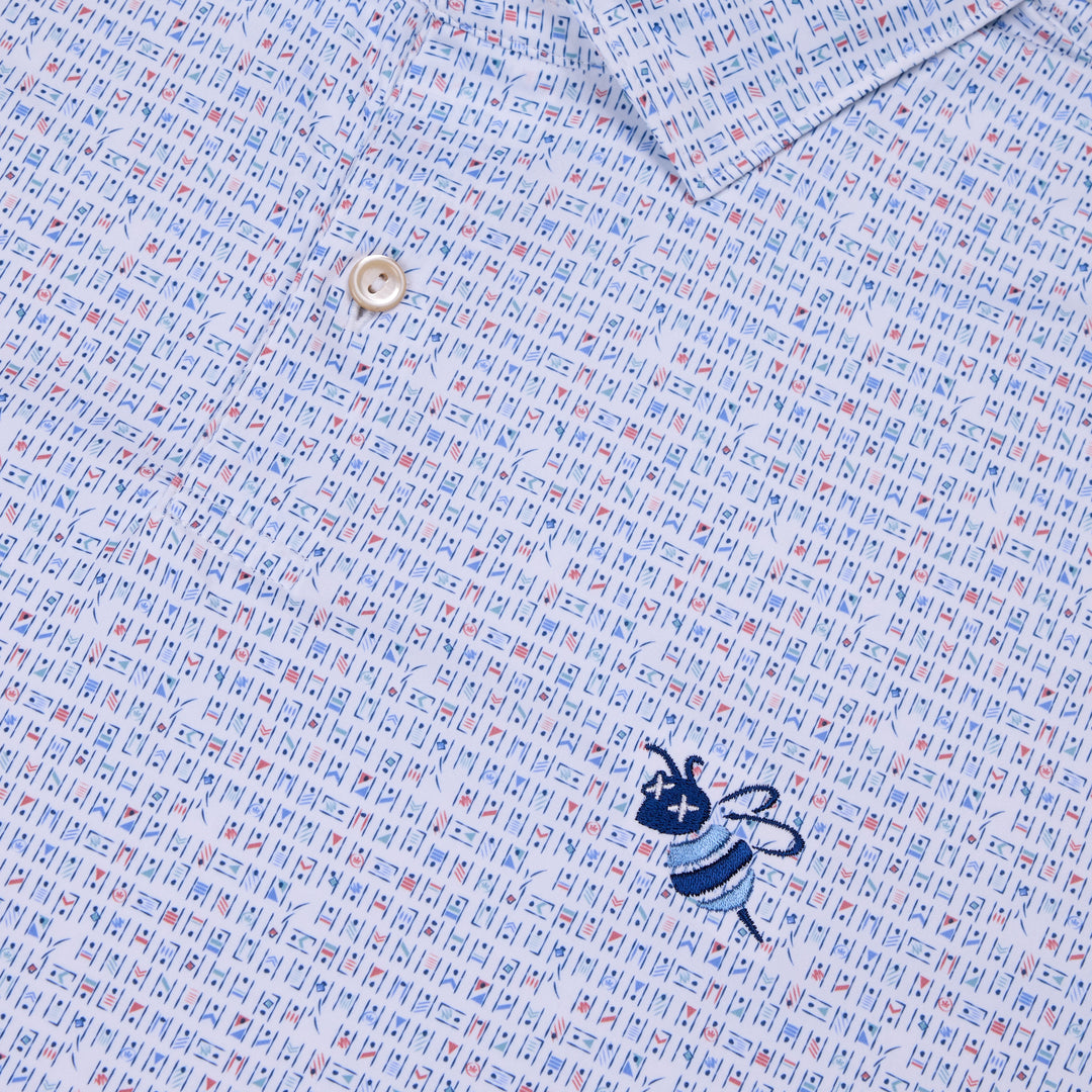 Bettinardi Peter Millar Poison Stinger Featherweight Cornhole Performance Polo (White)
