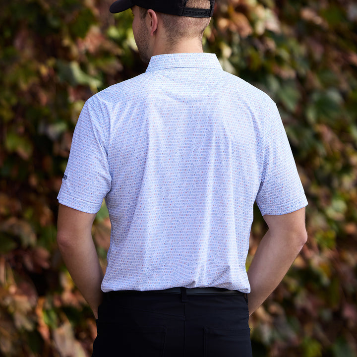 Bettinardi Peter Millar Poison Stinger Featherweight Cornhole Performance Polo (White)