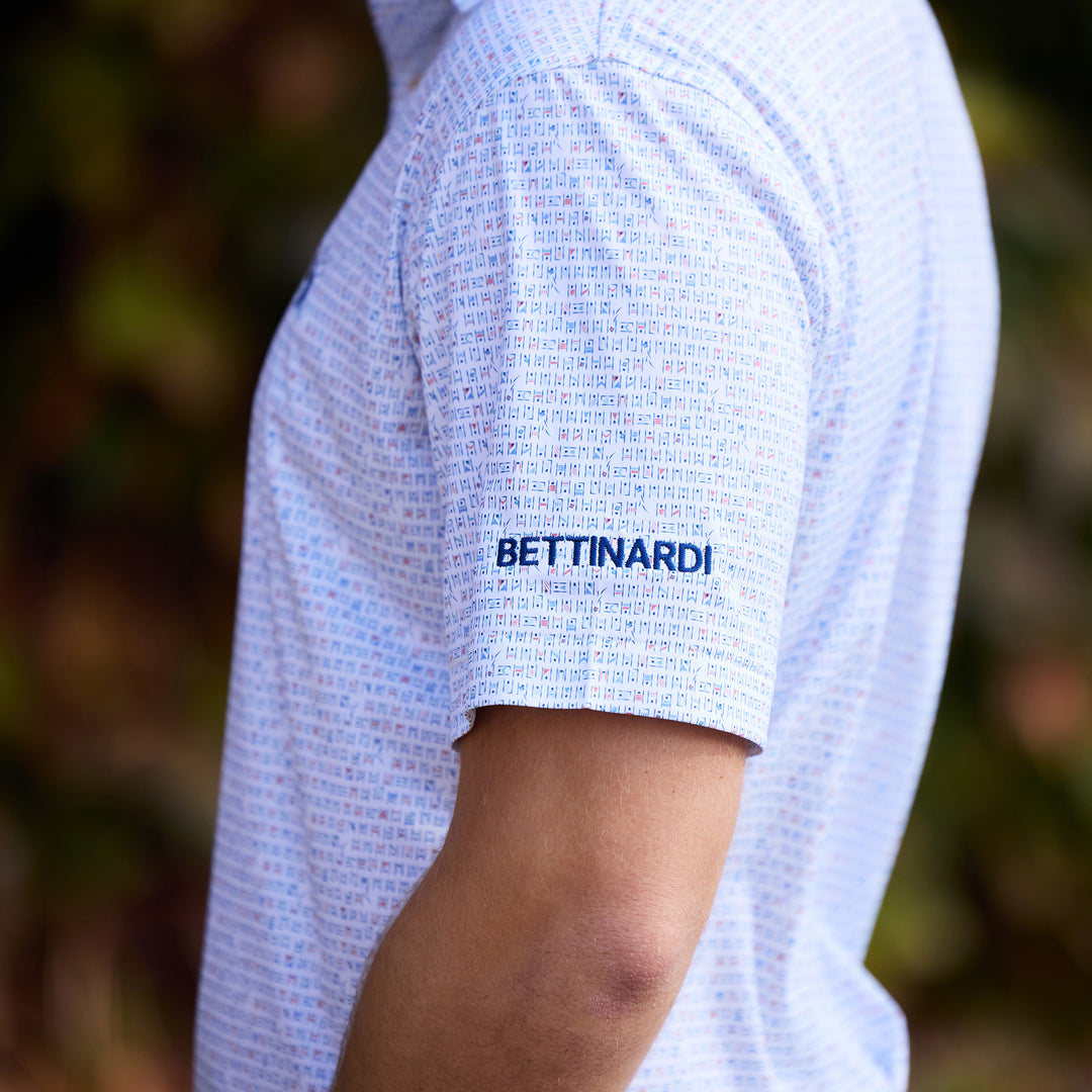 Bettinardi Peter Millar Poison Stinger Featherweight Cornhole Performance Polo (White)