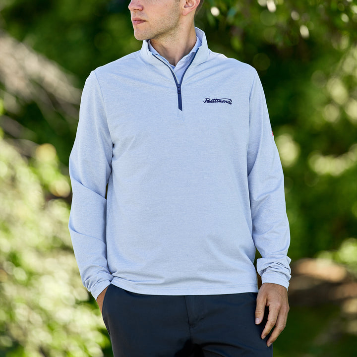 Bettinardi Holderness &amp; Bourne American Flag Bell Pullover (Heathered Vista Blue)