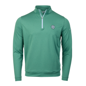 Bettinardi Peter Millar Perth Mélange Performance Quarter Zip (Snow Pea)