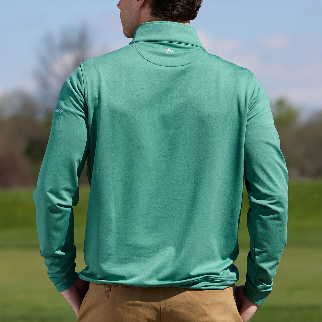 Bettinardi Peter Millar Perth Mélange Performance Quarter Zip (Snow Pea)
