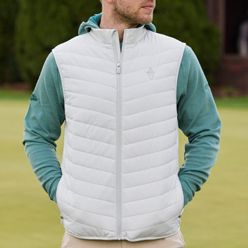Bettinardi Straight Down Wizard Delta 2.0 Quilted Hybrid Vest (Silver)