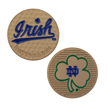 Notre Dame Shamrock Gold Flame Ball Marker