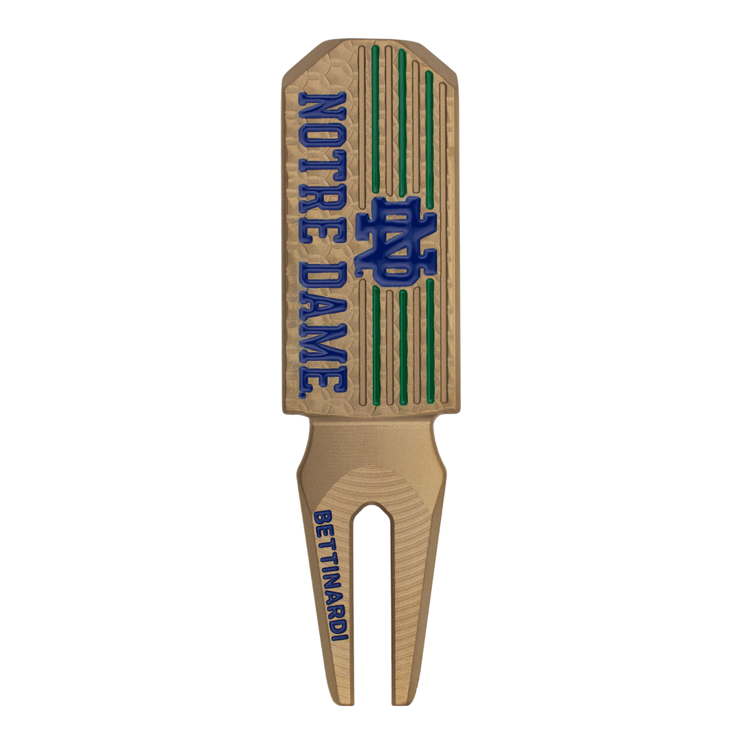 Notre Dame Shamrock Gold Flame Divot Tool
