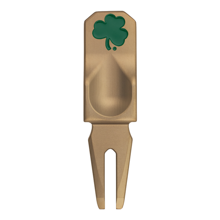 Notre Dame Shamrock Gold Flame Divot Tool