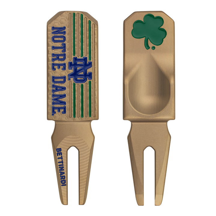 Notre Dame Shamrock Gold Flame Divot Tool