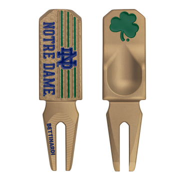Notre Dame Shamrock Gold Flame Divot Tool