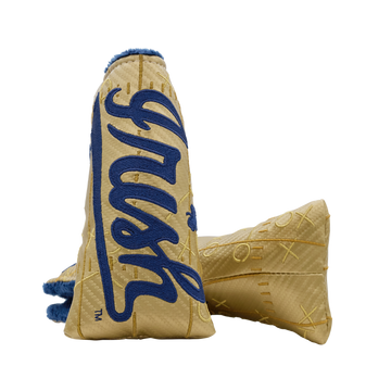 Notre Dame X's & O's Gold Carbon Fiber Blade Putter Headcover