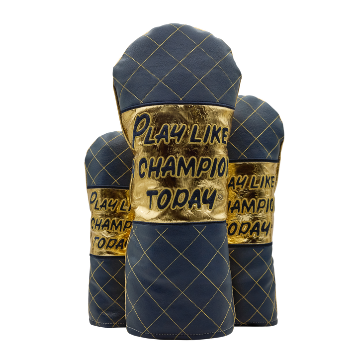 Play Like A Champion Today Gold Foil Quilted Wood Covers