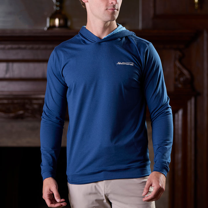 Bettinardi Retro Wordmark Classic Fit Solid Hoodie (Navy)