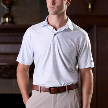 Bettinardi Classic Fit Printed Polo (White/Wave Print)