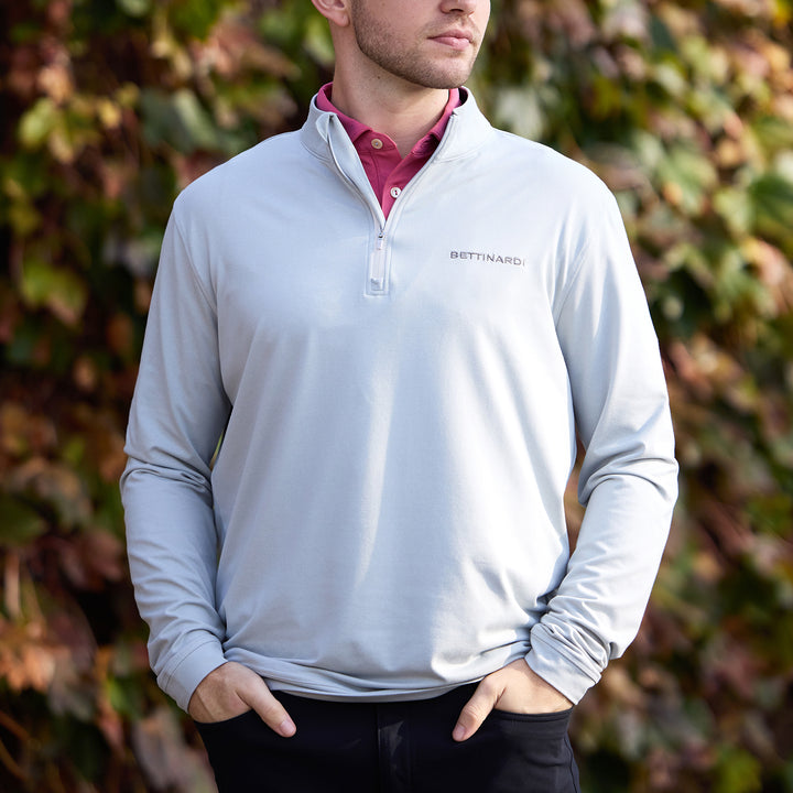 Bettinardi Soft Touch Quarter Zip (Light Gray/Charcoal)