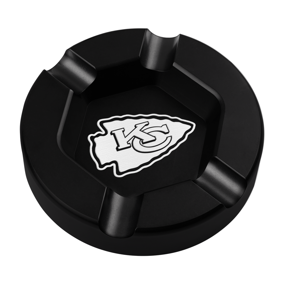Kansas City Chiefs "Chiefs Kingdom" Black Anodized Cigar Tray