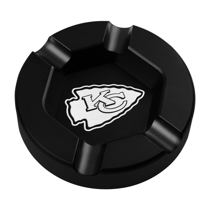 Kansas City Chiefs "Chiefs Kingdom" Black Anodized Cigar Tray