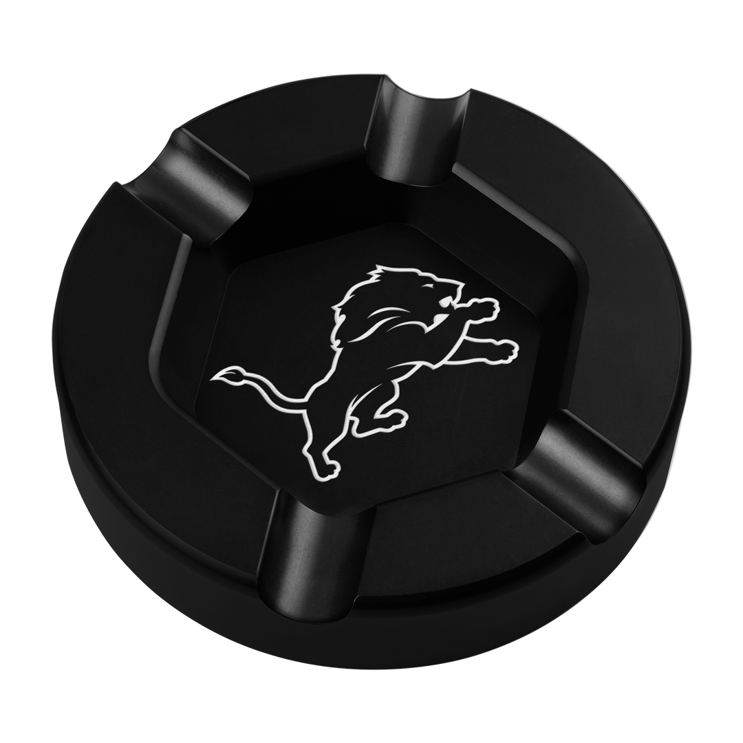Detroit Lions Black Anodized Cigar Tray