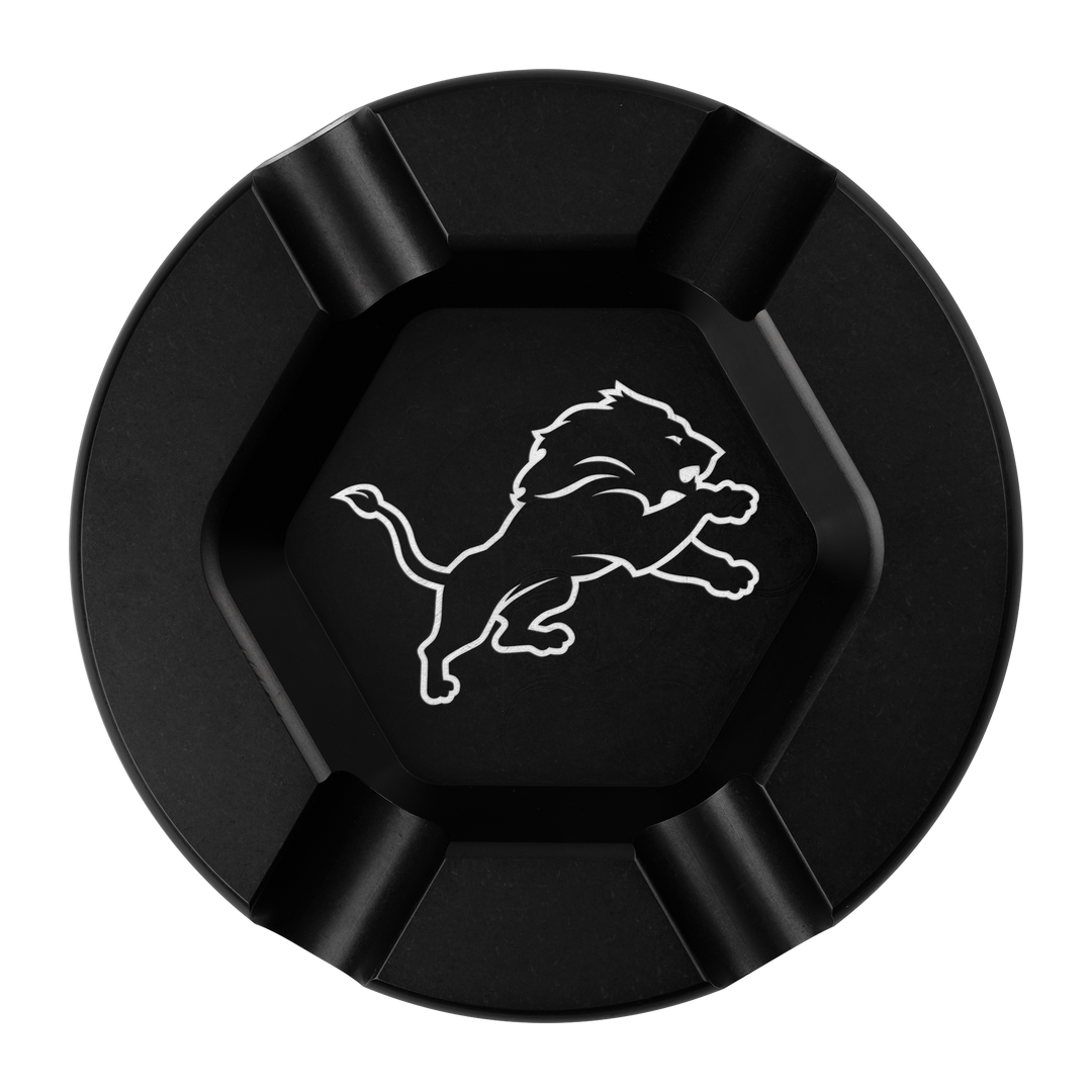 Detroit Lions Black Anodized Cigar Tray