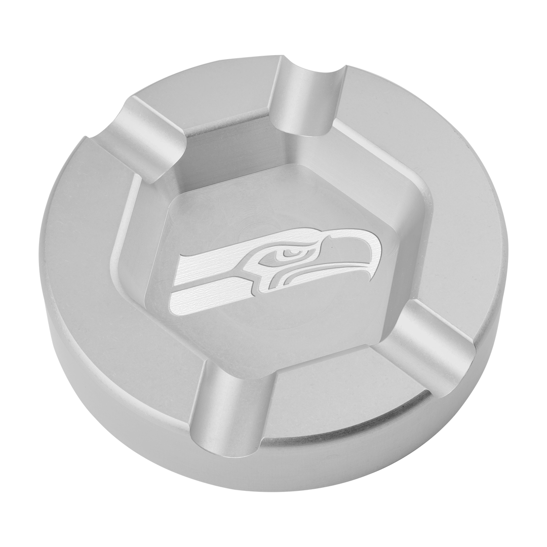 Seattle Seahawks Silver Anodized Cigar Tray- front