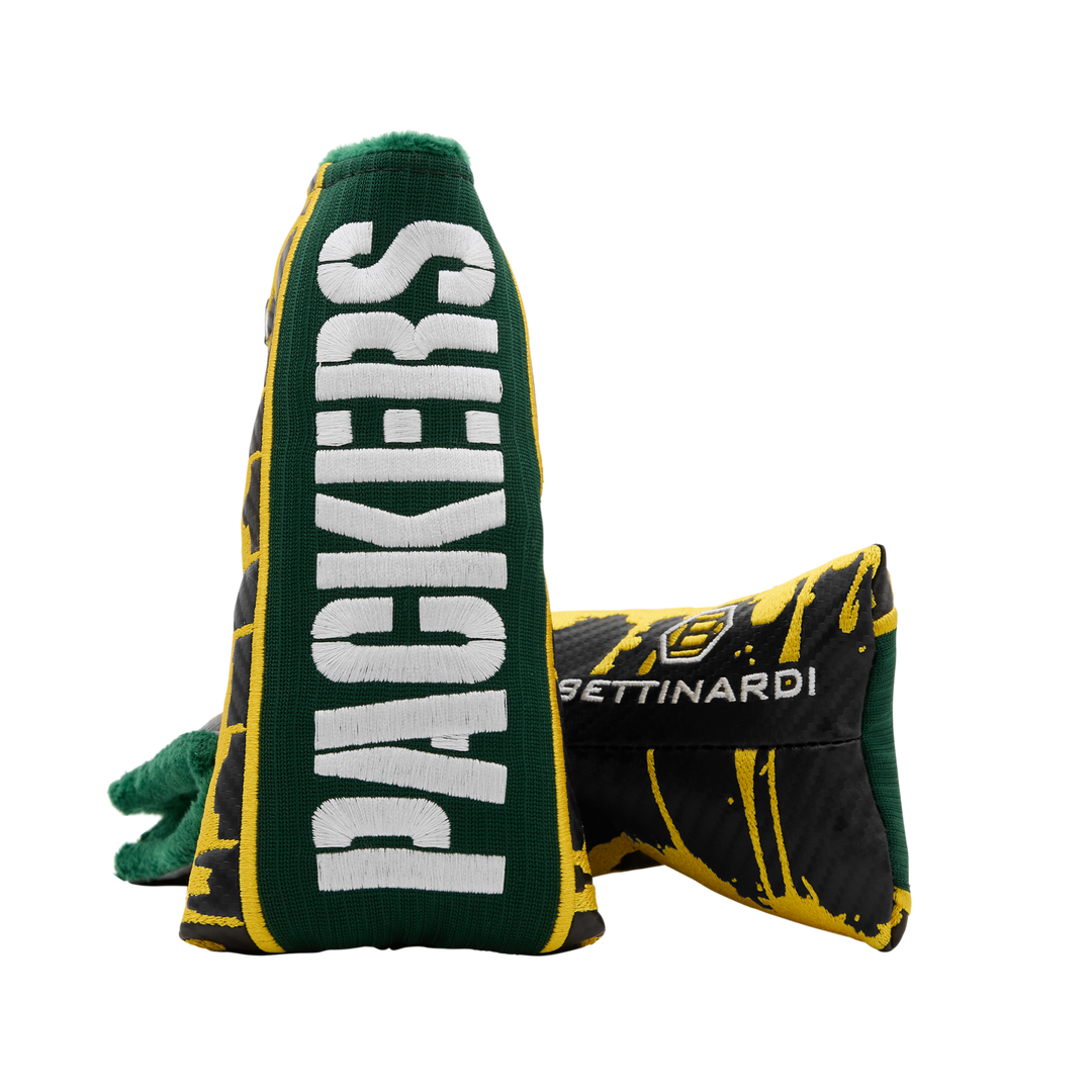 Green Bay Packers "Go Pack Go" Blade Putter Headcover- front