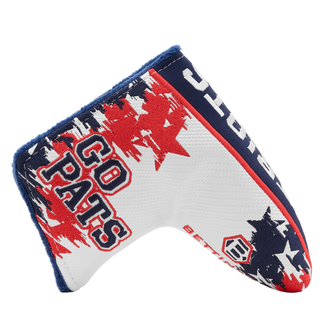 New England Patriots "Go Pats" Blade Putter Headcover- side b
