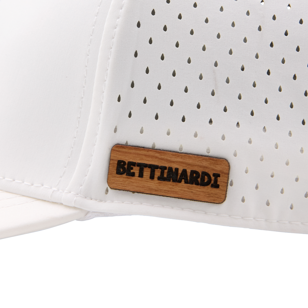 Bettinardi Wood Applique Sunglasses Fat Cat Low Profile Performance Hat (White)