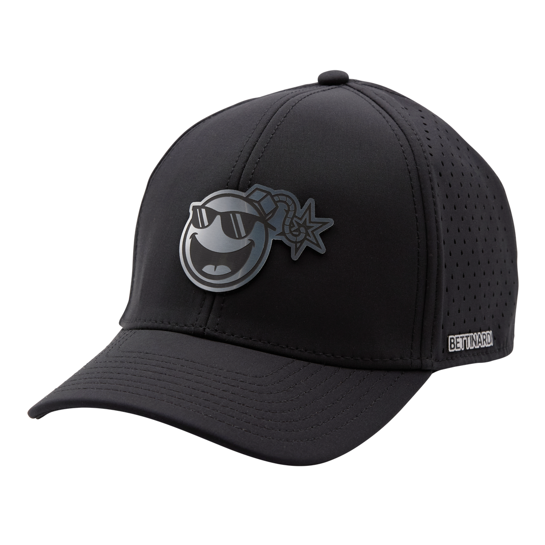 Bettinardi Carbon Fiber Applique Sunglasses Bomb Low Profile Performance Hat (Black)