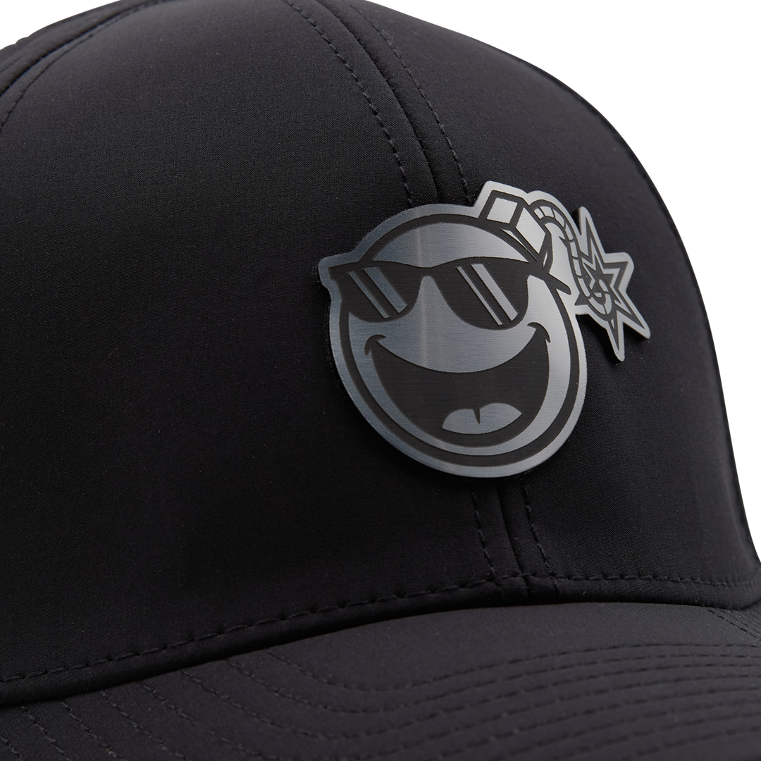 Bettinardi Carbon Fiber Applique Sunglasses Bomb Low Profile Performance Hat (Black)