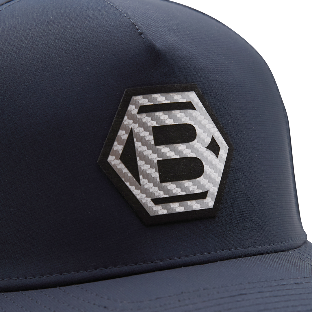 Bettinardi Carbon Fiber Applique Hex B Medium Profile Snapback Hat (Navy)