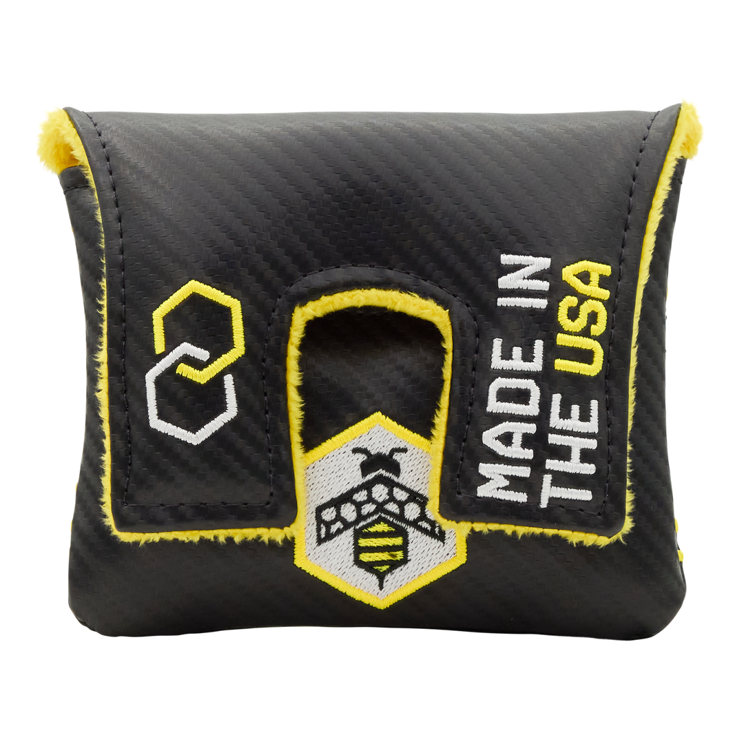 Junior Stinger Honeycomb Center-Shafted Mallet Putter Headcover (Black/Yellow)