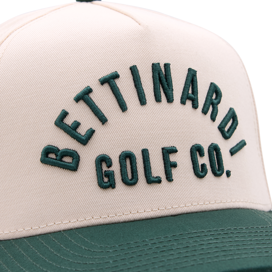 Bettinardi Golf Co. Champ Snapback Trucker Hat (Green/Off White)