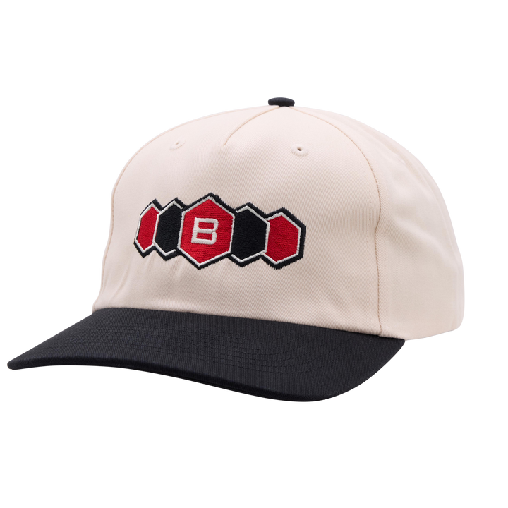 Bettinardi Retro Hex Pattern Champ Snapback Trucker Hat (Black/Off White)